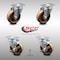 Service Caster 4 Inch SS High Temp Phenolic Swivel Top Plate Caster Set with 2 Brakes SCC SCC-SS20S414-PHSHT-2-TLB-2 - alternate 1